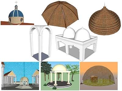 现代穹顶构件 球体建筑