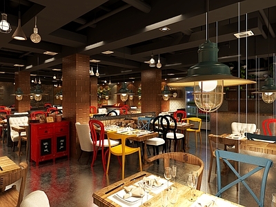 工业风火锅店