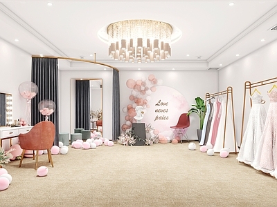 现代婚庆布置 婚纱店