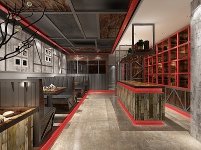 工业风火锅店