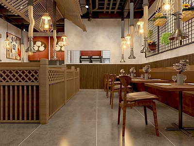 现代火锅店 烧烤店 餐饮店