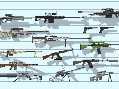 现代枪 枪械 武器 机枪 狙击枪 步枪
