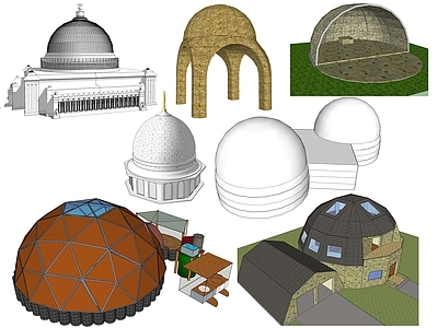 现代穹顶构件 球体建筑构件