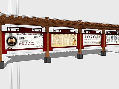 新中式指示牌 宣传栏 广告牌