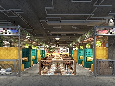 工业风火锅店