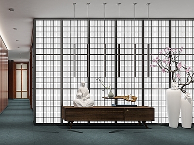 日式玄关过道 餐厅玄关 过道 走廊 端景