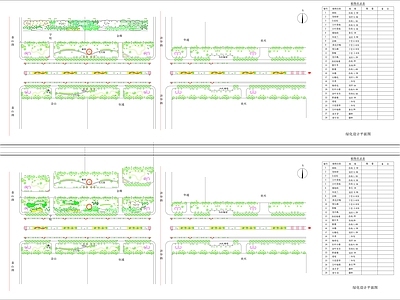 道路绿化设计平面图