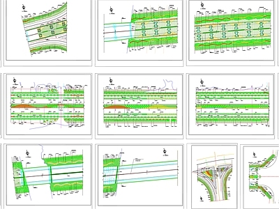 典型详细的道路绿化施工图