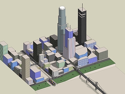 现代简模规划 城市规划 城市中心 城市街区