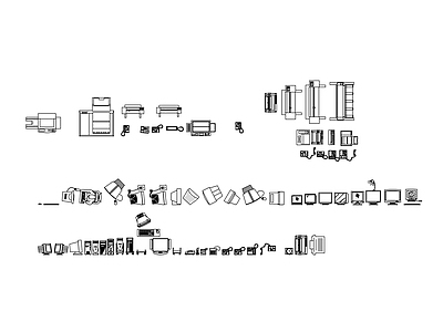 办公用品 施工图 办公家具 办公家具图库