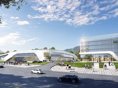 现代体育建筑文体中心 封闭