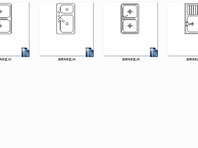 厨房煤气炉洗手盆 施工图