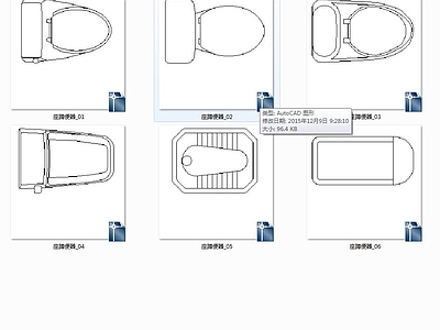 卫生间浴缸座蹲便器 施工图