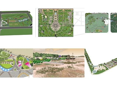 现代公园景观 湿地公园 体育公园 同江主题公园 五河公园 宜居公园城