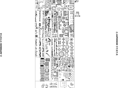 CAD青色图库 施工图