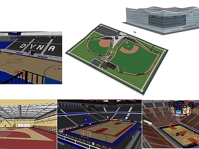 现代体育建筑 体育场 体育馆 篮球馆 垒球场 室内