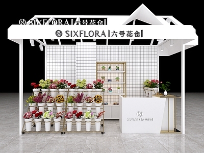 现代花店 花架
