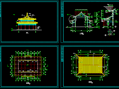 中式金殿建筑施工图