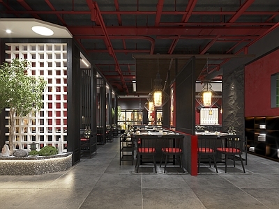 工业风火锅店