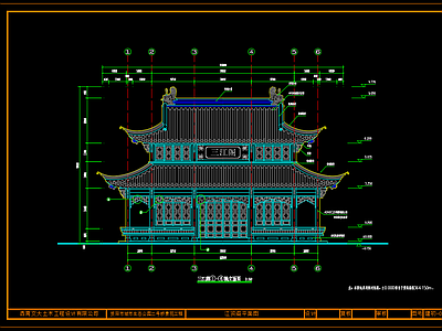 中式古建三江阁 施工图