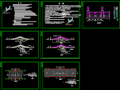 中式古典石桥建筑图 施工图