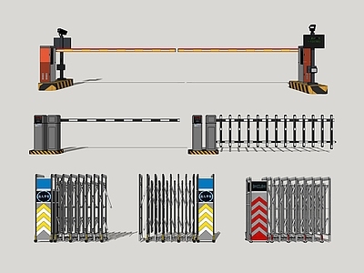 现代门禁机 闸机 伸缩门 门禁系统