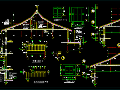 中式仿古建筑 施工图