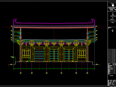 中式中式古建筑偏殿 施工图