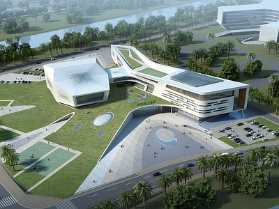现代体育建筑 活动中心 封闭 少年宫