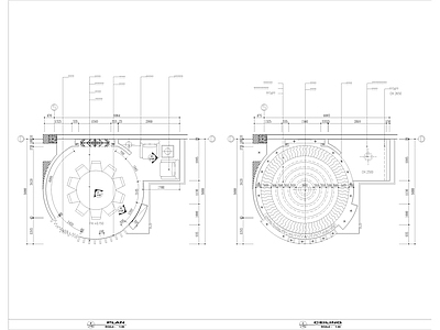 餐厅圆包间 施工图