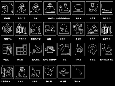 医院常用标志 图库 工装综合图库 工装图库