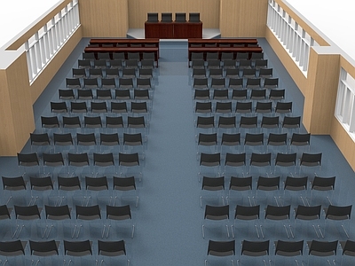 现代大报告厅 会议室 会议桌 会议椅 条桌 主席台
