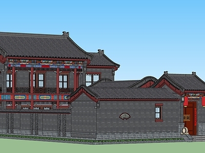 中式四合院 古建小院门头
