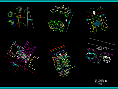 景观设计入口 施工图