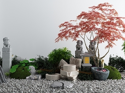 新中式假山山水