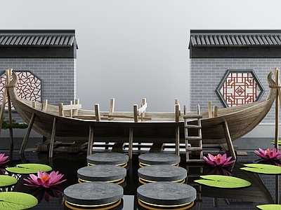 新中式庭院水景小品