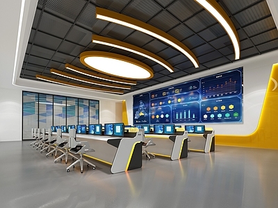 现代数据指挥中心 指挥大厅 指挥中心 交通指挥 数据大厅 科技指挥 监控室