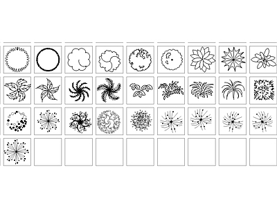 平面绿植图库 施工图