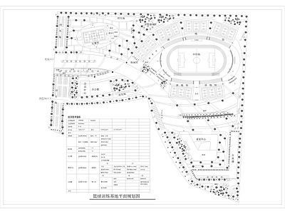 体育中心篮球基地平面 施工图