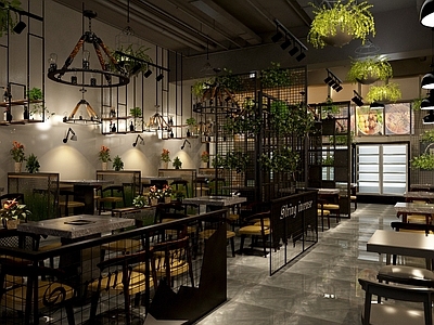 工业风火锅店