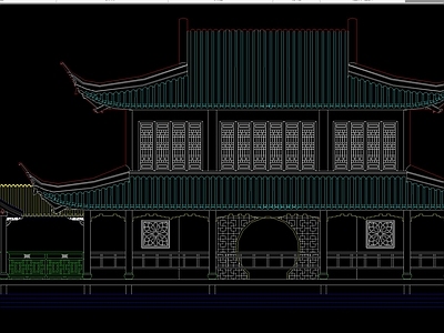 经典古建筑平面立面剖面图