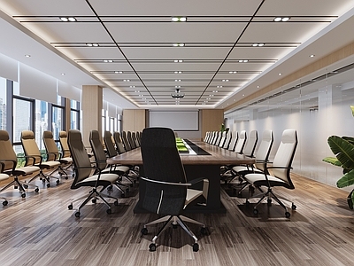 现代会议室 电梯间 公共过道