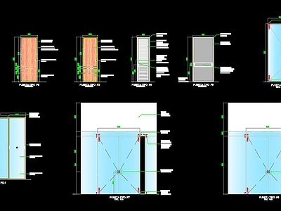 金属门CAD 施工图