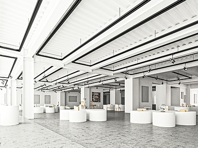 现代商业展厅 展馆 展览 展示台