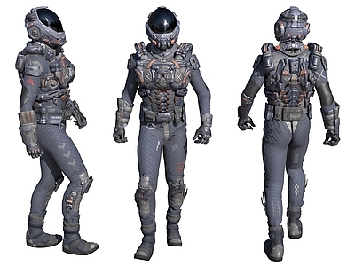 现代科幻宇航员 航天服 宇宙服 太空服 宇航服 太空衣