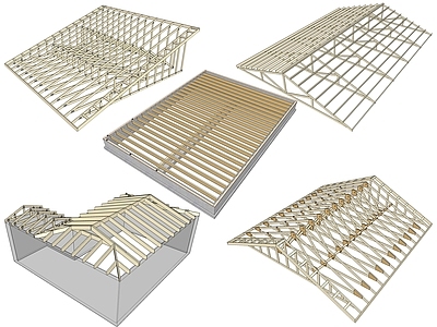 现代屋顶构件 木结构建筑构件