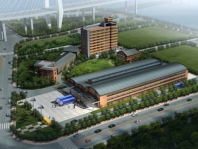 物流厂房 施工图 效果图 工业建筑