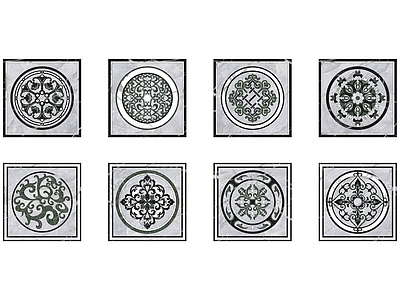 圆形拼花 施工图