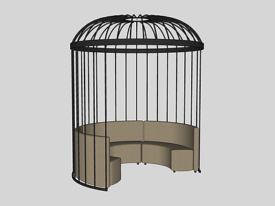 现代卡座沙发 鸟笼卡座