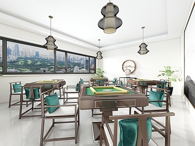 新中式棋牌室
